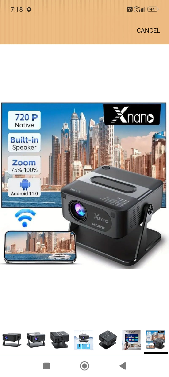 Mini portable projector /4k hd quality